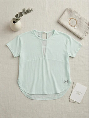 Under Armour light mint/sage green activewear top